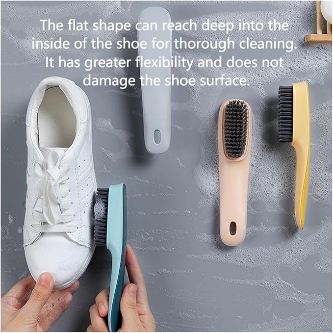 Shoe Cleaning Brush - 1パック ハンドヘルドシューズクリーニングブラシ 多機能靴洗い用スクラブツール 洗濯タイル浴槽用 ブルー