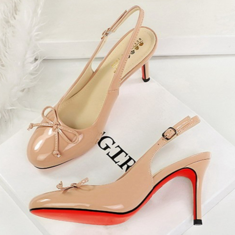 Shoe Tree - 2026年夏セクシーハイヒールレディースサンダル クラシックパテントレザー ポインテッドトゥ ファッションウェディングシューズ デザイナーレディースハイヒール