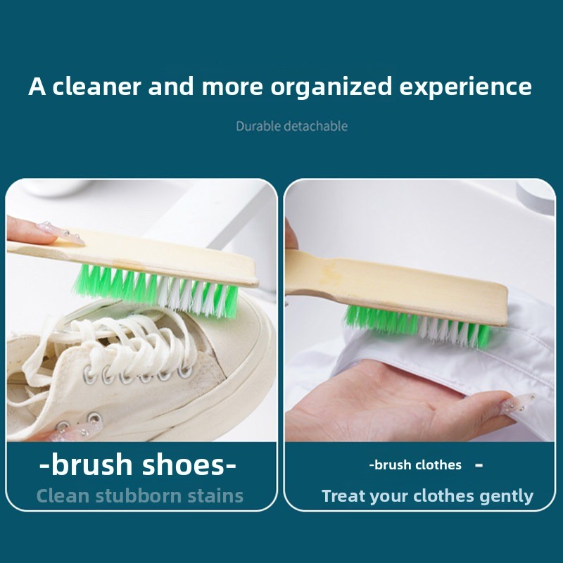 1個入り 家庭用 長柄竹製靴ブラシ 硬毛 洗濯・床掃除ブラシ - Shoe Cleaning Brush のレビューと価格
