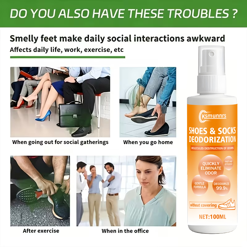 足の臭い対策スプレー、靴と靴下の消臭クリーナー、長持ちする爽 - Sneaker Care Spray のレビューと価格