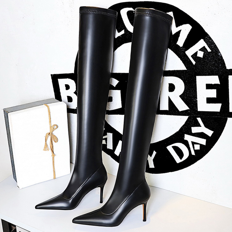 セクシーなオーバーニーブーツ レディースシューズ ポインテッ - Shoe Tree のレビューと価格